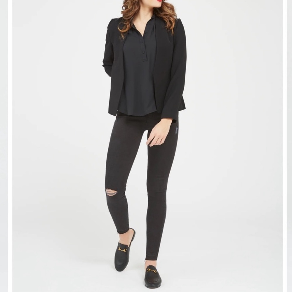 SPANX Distressed Denim legging in vintage black